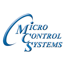The Micro Control Systems logo presents elegant blue typography with dynamic curves, symbolizing advanced control solutions for HVAC systems.